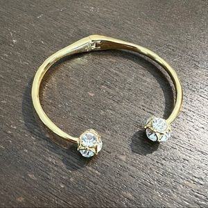 Kate Spade Gold Bracelet with Clear Gems